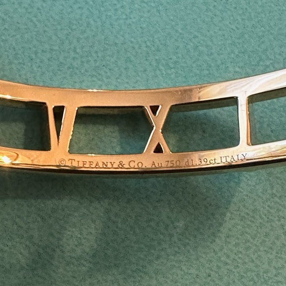 Atlas X Open Hinged Bangle in Rose Gold with Diamonds, Small ✨ NEW - Picture 3 of 4